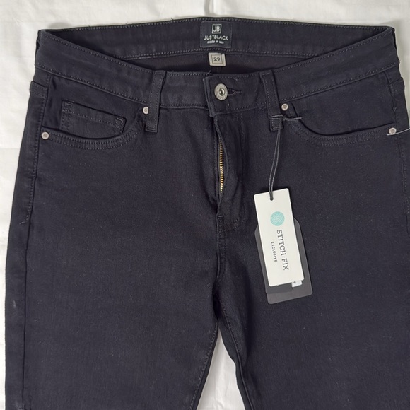 NWT Women’s Stitch Fix Just Black Denim Cordelia Skinny Jeans, Size 8/29 - Picture 2 of 9